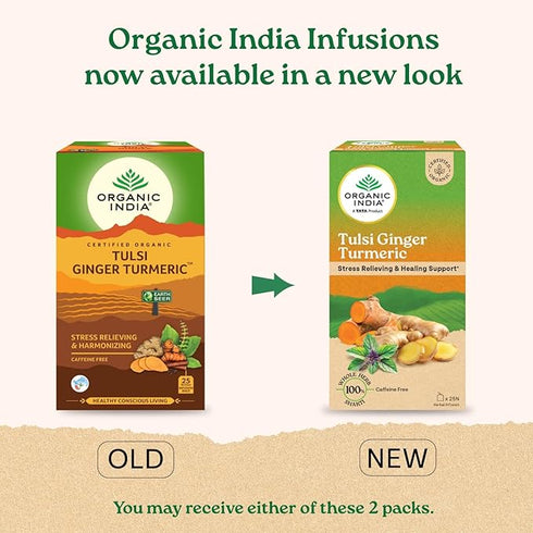Organic India Tulsi Ginger Turmeric Tea