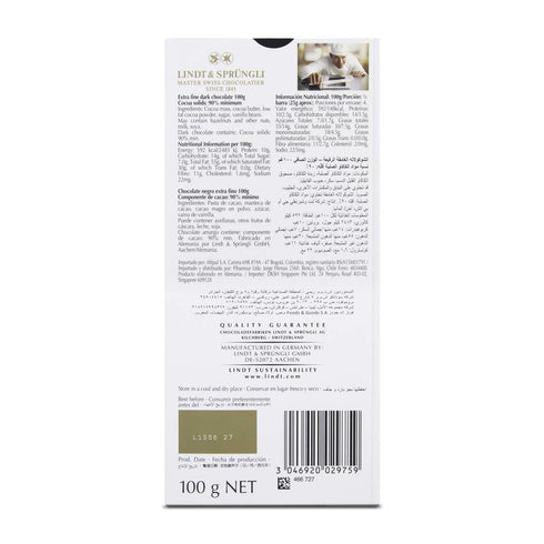 Lindt Excellence Dark 85 Cocoa Chocolate Bar and LINDT