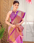 Vasthrlay Banarasi Jacquard Unstitched Mustard Saree