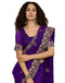 Vasthrlay Embroidery Scalloped Unstitched Maroon Saree