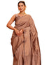 Vasthrlay Womens Kanjivaram Unstitched Dusty Pink Saree