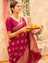 Vasthrlay Banarasi Weaving Green Saree