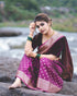 Vasthrlay Purple Kanjivaram Saree