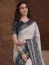 Vasthrlay Weaving Printed Beige Saree