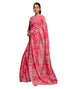 Vasthrlay Womens Printed Unstitched White Saree