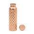 Copper Daimond Hammered Water Bottle 1Litre