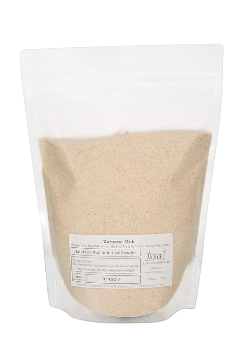 NatureVit Psyllium Husk Powder Natural Fiber for Keto & Gluten-Free Baking