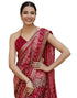 Vasthrlay Georgette Bandhani Unstitched Maroon Saree