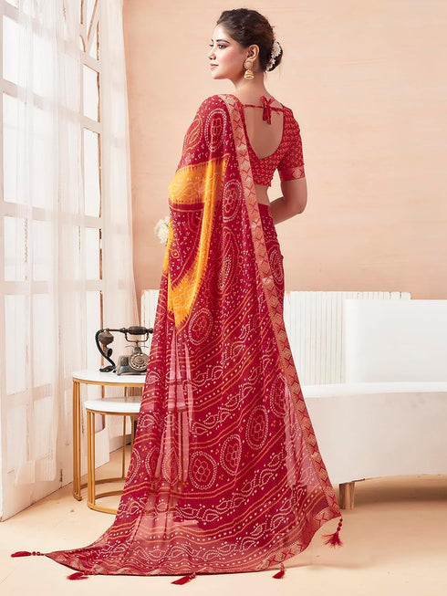 Vasthrlay Bandhani Unstitched 3728s2630n Deep Magenta1