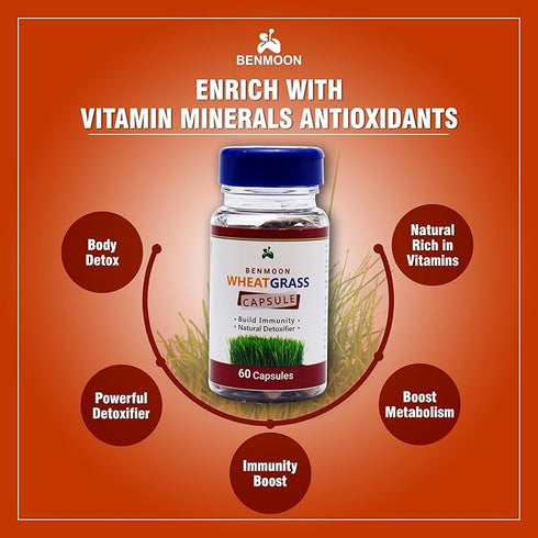 Benmoon Ayurveda Wheat Grass Capsules