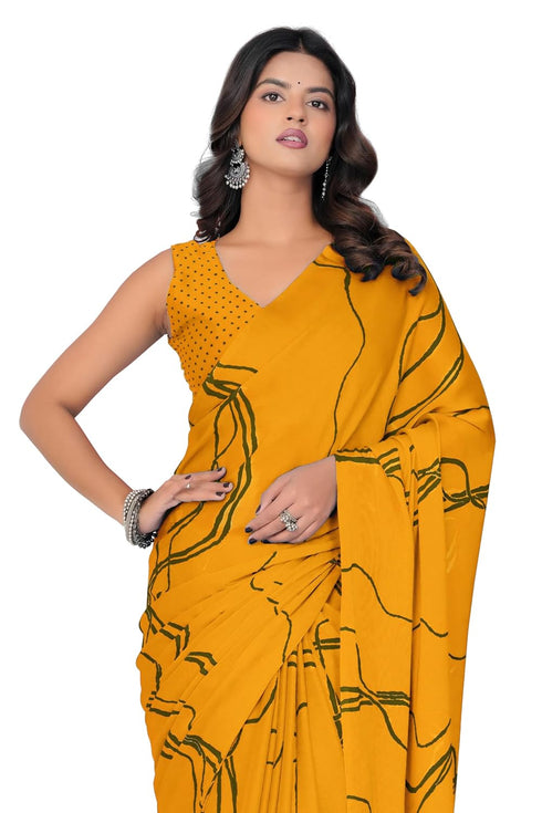 Vasthrlay Fashion Georgette Geometric Dusty Ethnic Wear