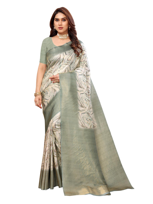 Vasthrlay Kanjivaram Unstitched Saree