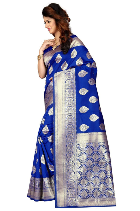 VasthrlayRoyal Blue San Pari Saree