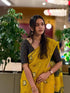 Vasthrlay Mustard Geometric Lightweight