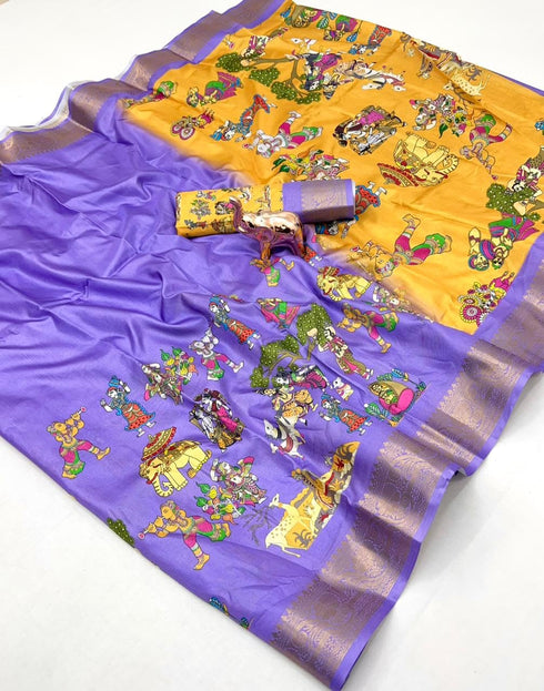 Vasthrlay Kalamkari Traditional Kanjivaram