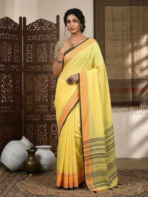 Vasthrlay Women's Lucknowi Chikankari Cotton Saree