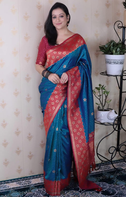 Vasthrlay Kanjivaram Unstitched Blouse Ethnic Wear