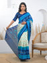 Vasthrlay Printed Tassels Unstitched Khaki Saree