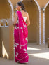 Vasthrlay Chinnon Printed Olive Saree