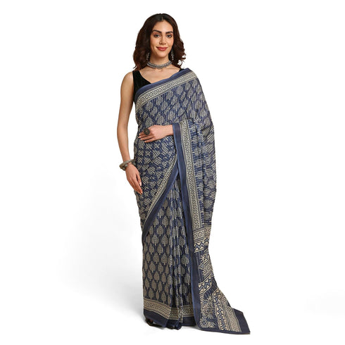 Vasthrlay Lightweight Breathable Traditional Printed Saree
