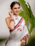 Vasthrlay Printed White1 White Saree