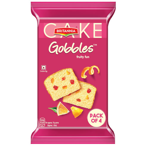 Britannia Gobbles Fruity Fun Bar Cake