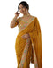 Vasthrlay Georgette Embroidery Unstitched Pink Saree