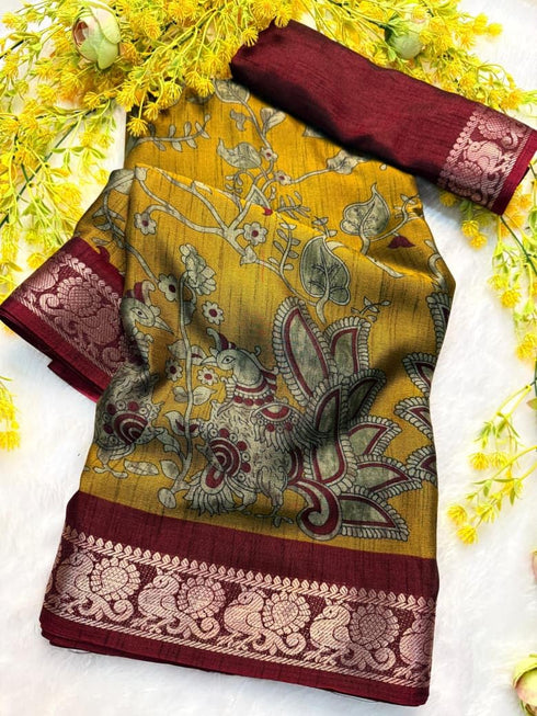 Vasthrlay Kalamkari Saree Print