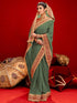 Vasthrlay Vichitra Embroidery Unstitched Red Saree