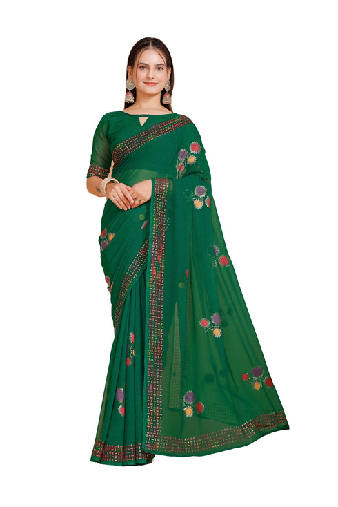 Vasthrlay Georgette Unstitched Saree