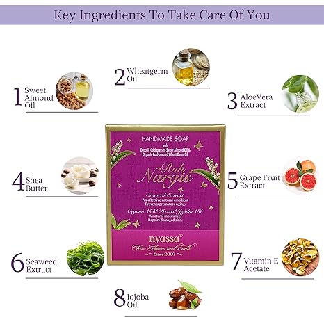Nyassa Ruh Nargis Natural Handmade Bathing Soap