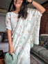 Vasthrlay Elegant Off White Printed Lightweight