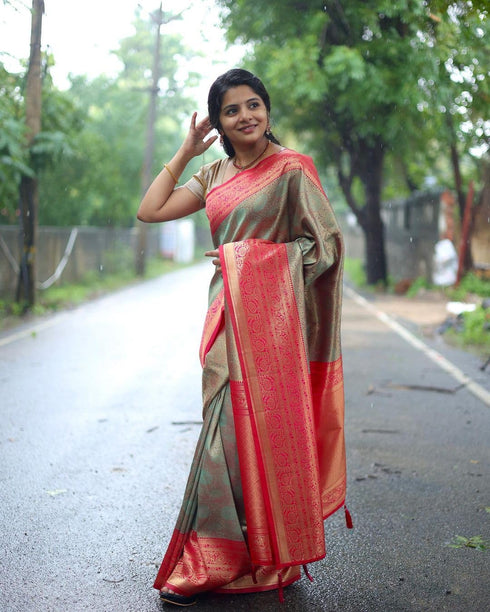 Vasthrlay Banarasi Traditional Unstitched Saree