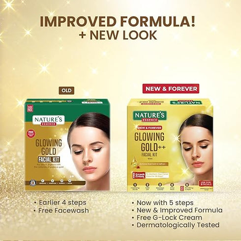 Nature's Essence Glowing Gold++ Facial Kit for Women