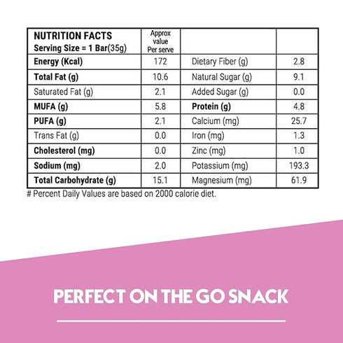 Happilo Rose Almonds Healthy Dry Fruit Bar