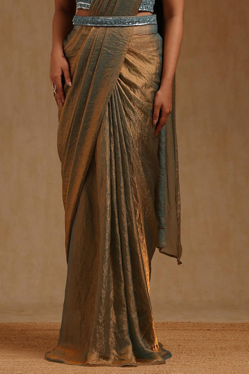 Vasthrlay Mustard Organza Solid