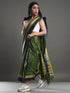 Vasthrlay Checkered Unstitched Green Snk Ethnic Wear