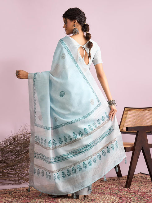 Vasthrlay Printed Unstitched Blouse Ethnic Wear