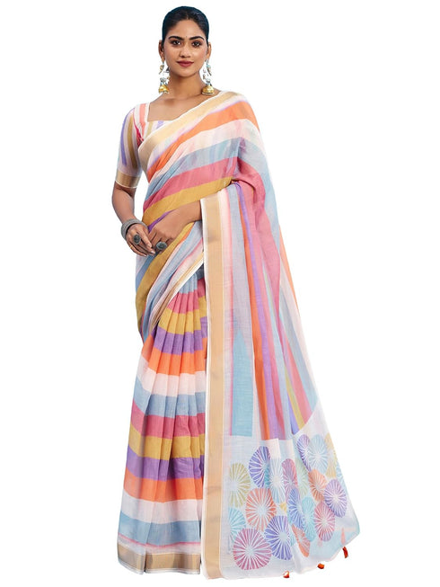 Vasthrlay Printed Unstitched Blouse Ethnic Wear