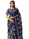 Vasthrlay Womens Printed Unstitched Red Saree