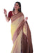 Vasthrlay Womens Weaving Unstitched Cream Saree