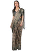 Vasthrlay Brown Polyester Saree With Unstitched Blouse Piece