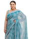 Vasthrlay Womens Printed Unstitched Orange Saree