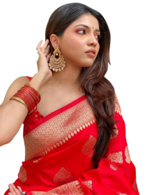 Vasthrlay Banarasi Traditional Unstitched Saree