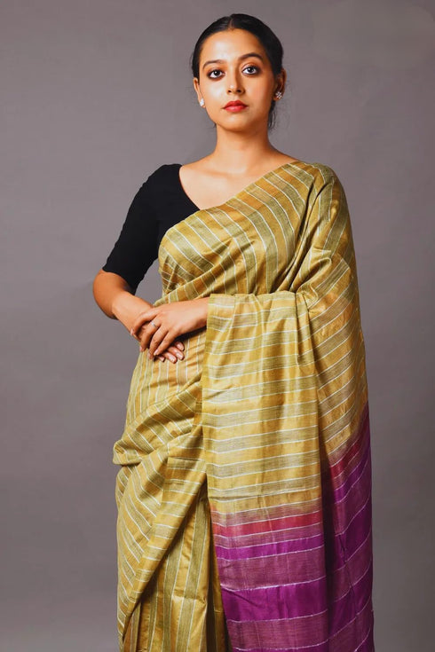 Vasthrlay Green Bhagalpuri Saree