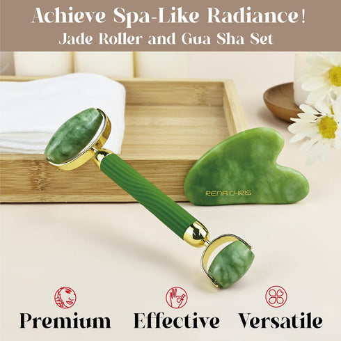 Rena Chris Gua Sha and Face Roller Set