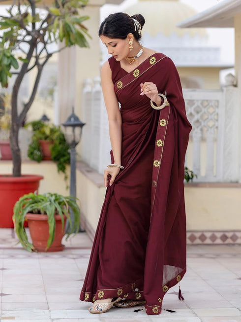 Vasthrlay Womens Unstitched Blouse Dark Green Saree