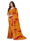 Vasthrlay Chiffon Tassels Unstitched Dark Green Saree