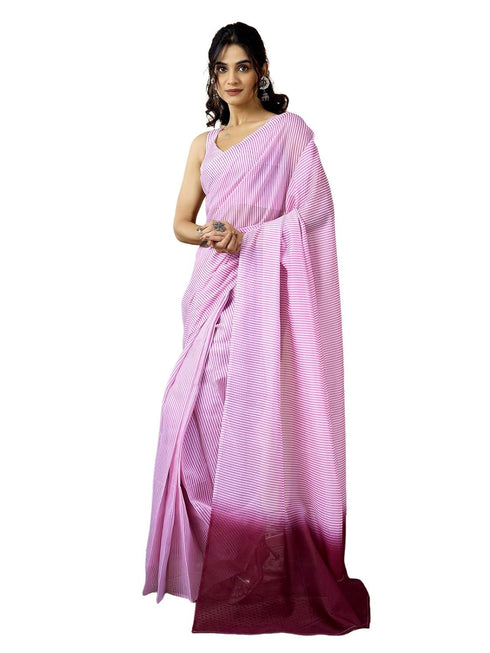 Vasthrlay Chanderi Printed Unstitched Teal Saree