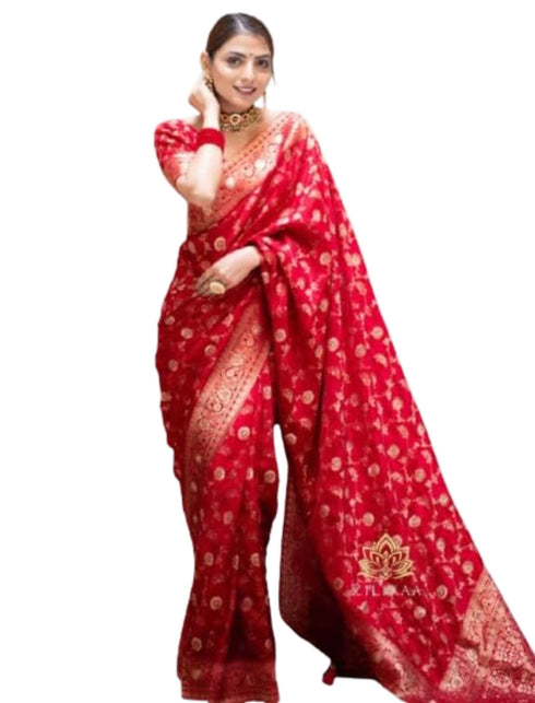 Vasthrlay Banarasi Traditional Unstitched Saree